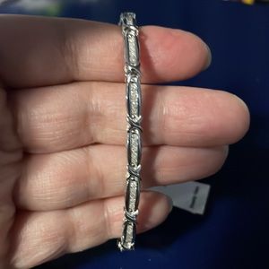 NWT Sterling Silver 7.5” bracelet with crystals
